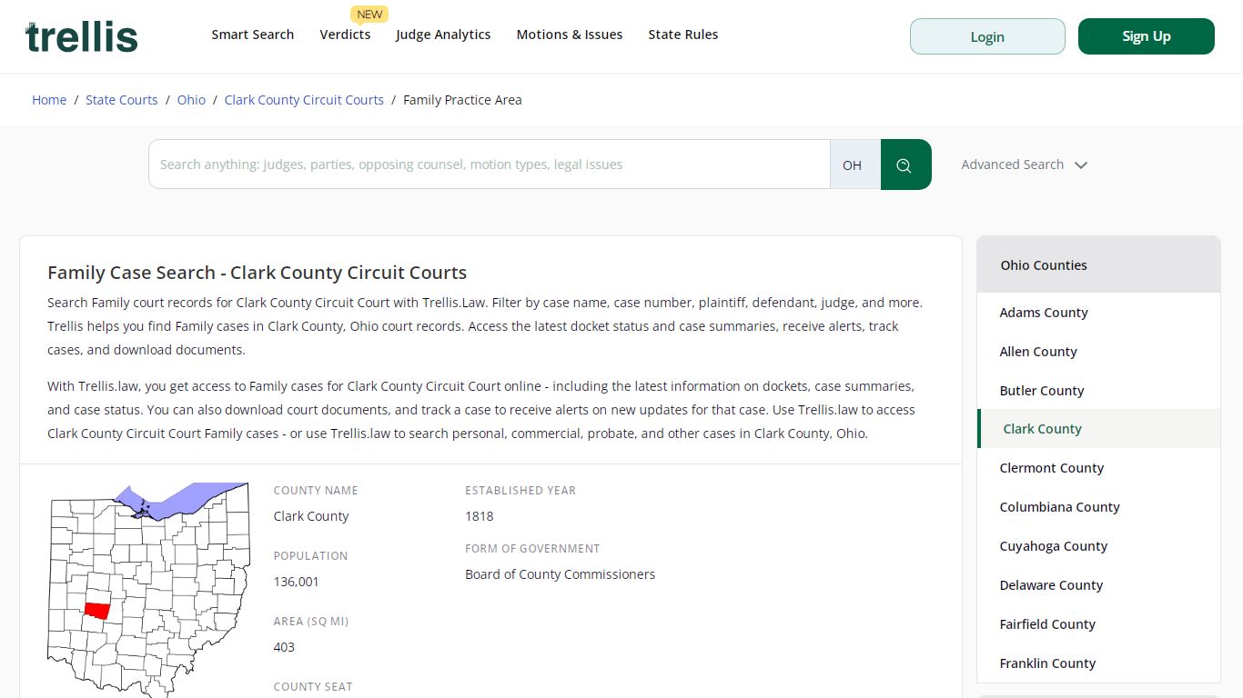 Family Case Search - Clark County Circuit Courts | Trellis.Law